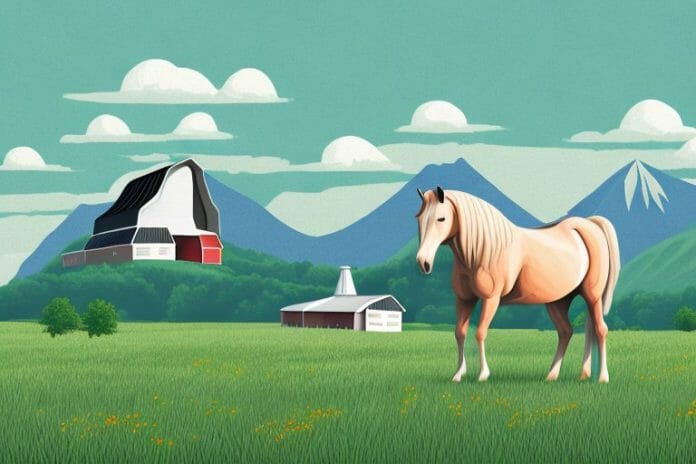 A horse in a field
