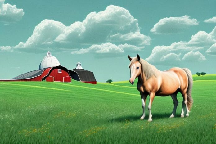 A horse in a field