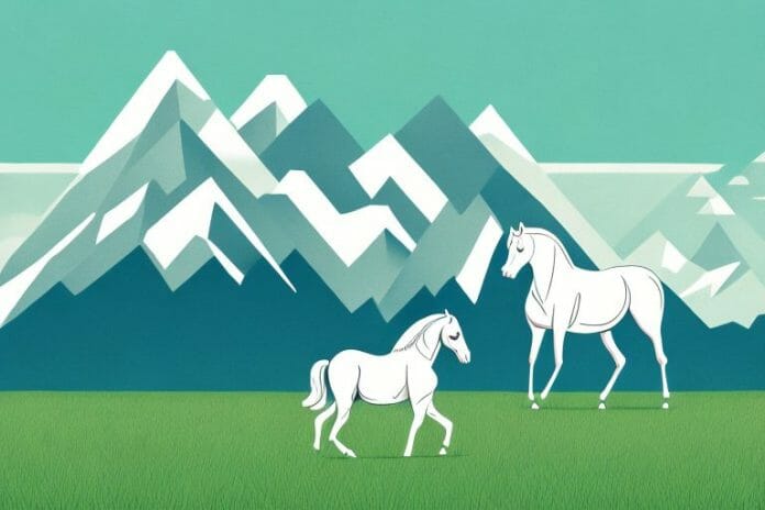 A horse in a field