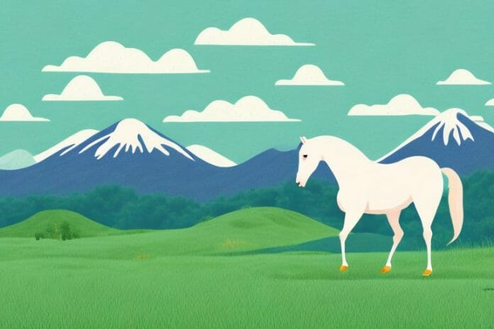 A horse in a field