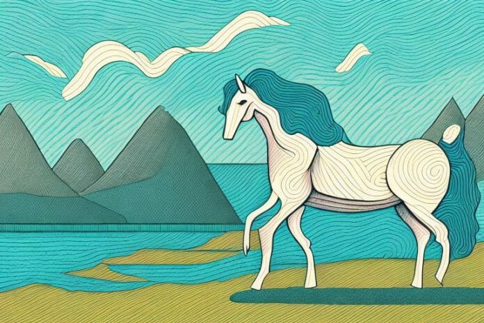 A cob horse in a scenic landscape in knysna
