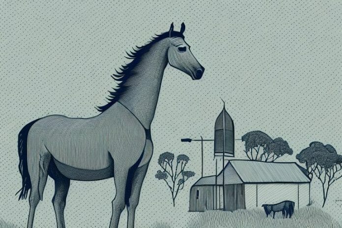 A hackney horse in a rural setting in durban