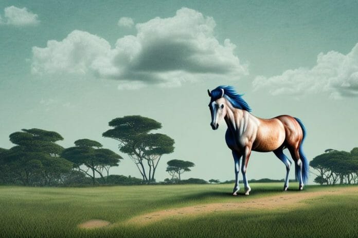 A hackney horse in a rural landscape in amanzimtoti