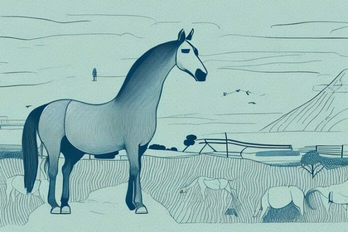 A horse in a margate