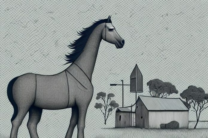 A hackney horse in a rural setting in empangeni