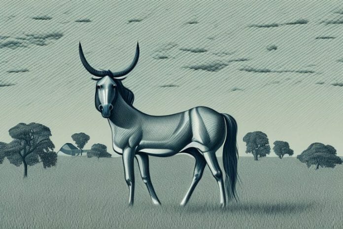 A hackney horse in a rural south african landscape