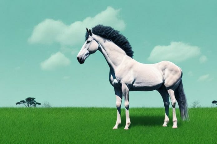 A hackney horse standing in a grassy field in umhlanga
