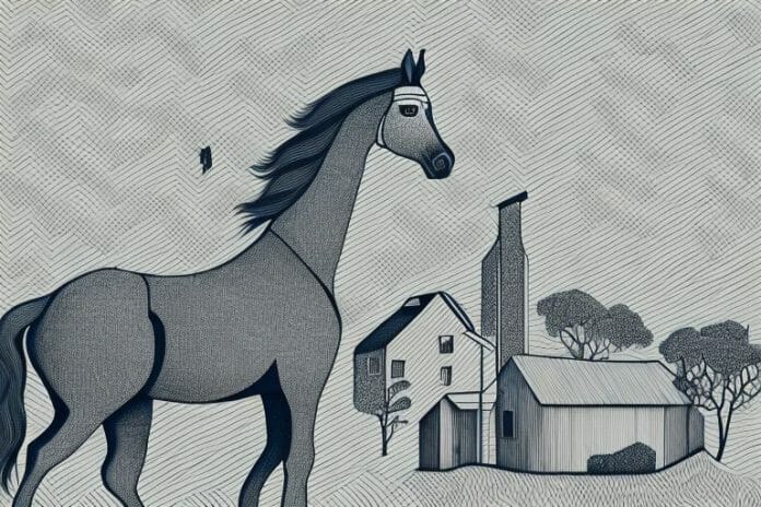 A hackney horse in a rural setting in grahamstown