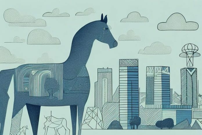 A hackney horse in a johannesburg landscape