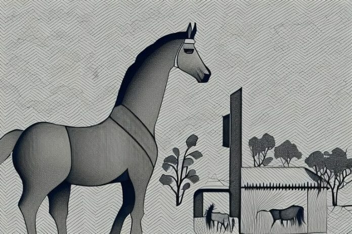 A hackney horse in a rural setting in pretoria