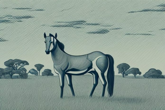 A hackney horse in a rural south african landscape