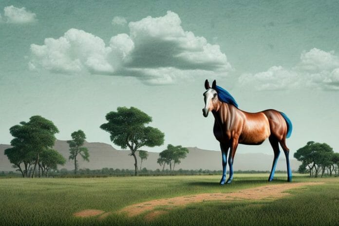 A hackney horse in a rural landscape in polokwane