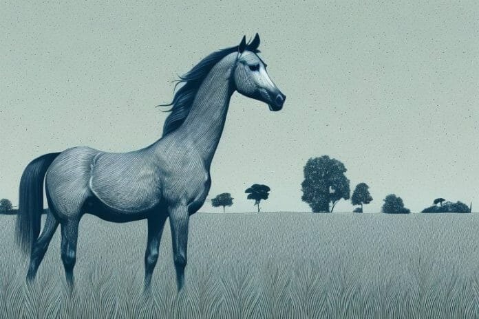 A hackney horse in a field in barberton