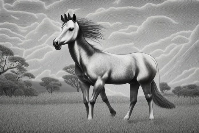 A hackney horse in a rural setting in kimberley