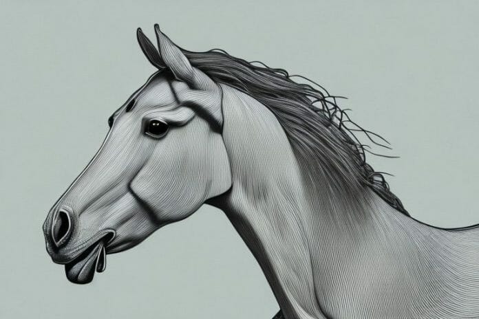 A hackney horse in its natural environment in de aar