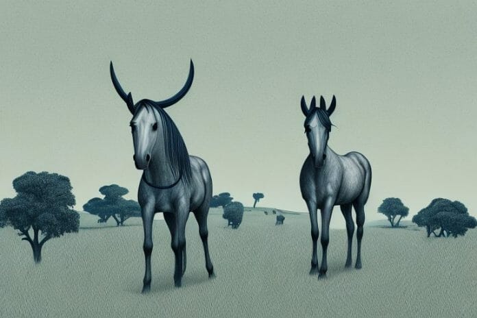 A hackney horse in a rural south african landscape