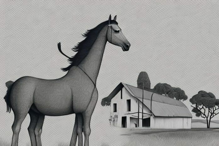 A hackney horse in a rural setting in paarl