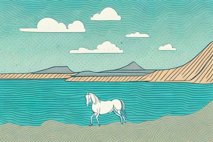 A hackney horse in a scenic landscape in mossel bay