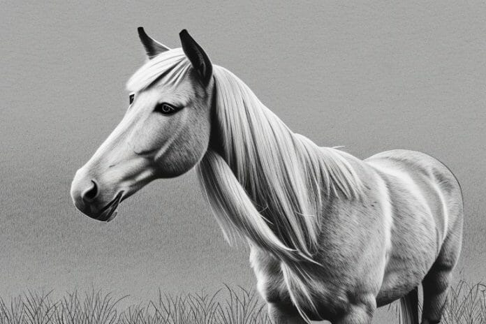 A haflinger horse in a rural setting in pietermaritzburg