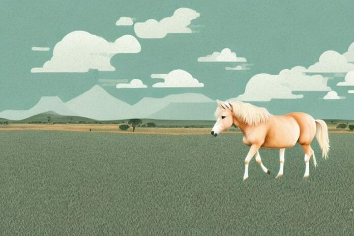 A haflinger horse in a rural south african landscape