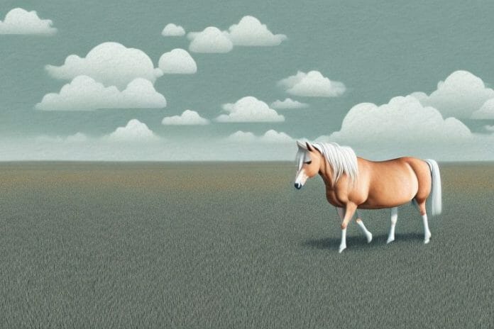 A haflinger horse in a rural south african landscape