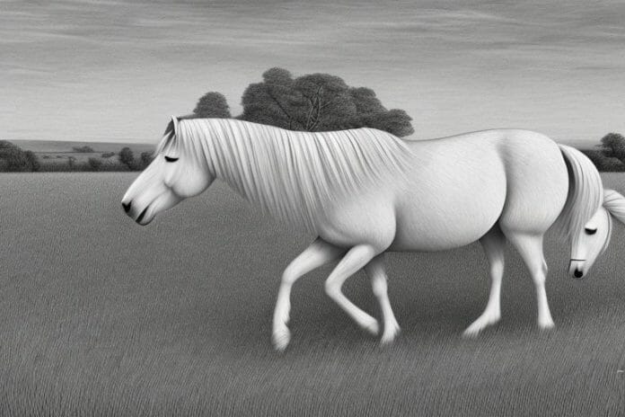 A haflinger horse in a rural setting in virginia