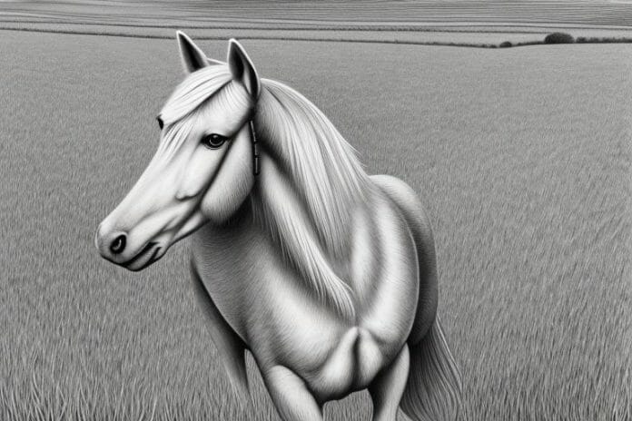 A haflinger horse in a rural setting in kroonstad