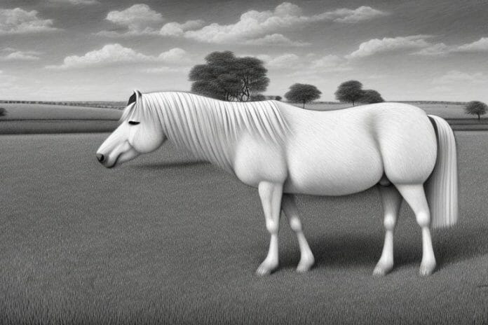 A haflinger horse in a rural setting in phuthaditjhaba