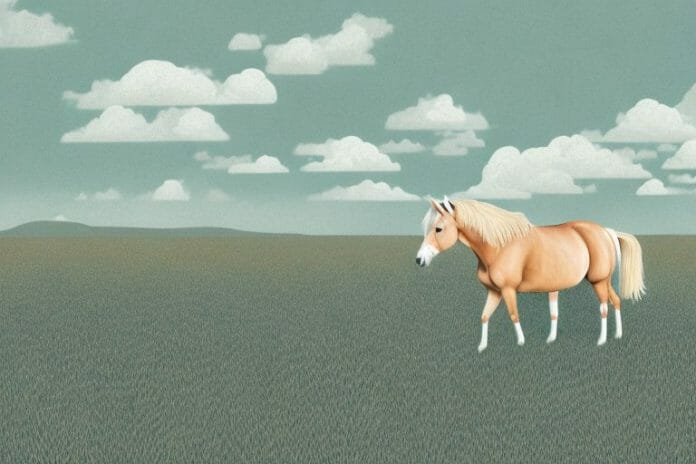 A haflinger horse in a rural south african landscape