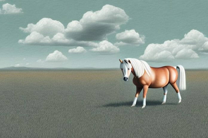 A haflinger horse in a rural south african landscape