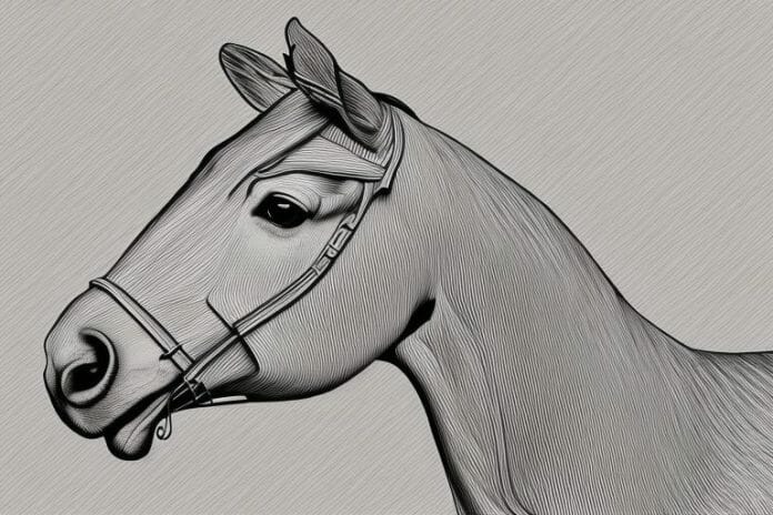 A haflinger horse in a rural setting in pretoria