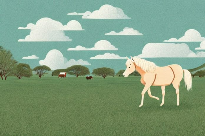 A haflinger horse in a rural landscape in greater pretoria