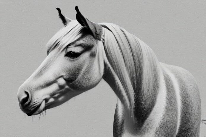 A haflinger horse in a rural setting in kempton park