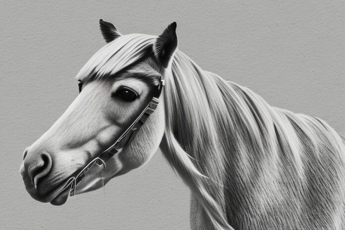 A haflinger horse in a rural setting in germiston