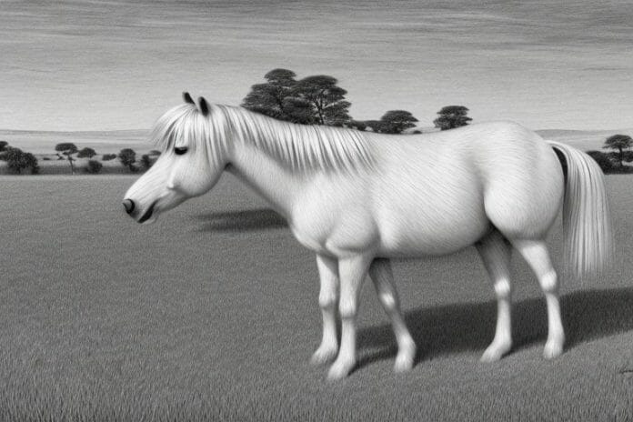A haflinger horse in a rural setting in modimolle