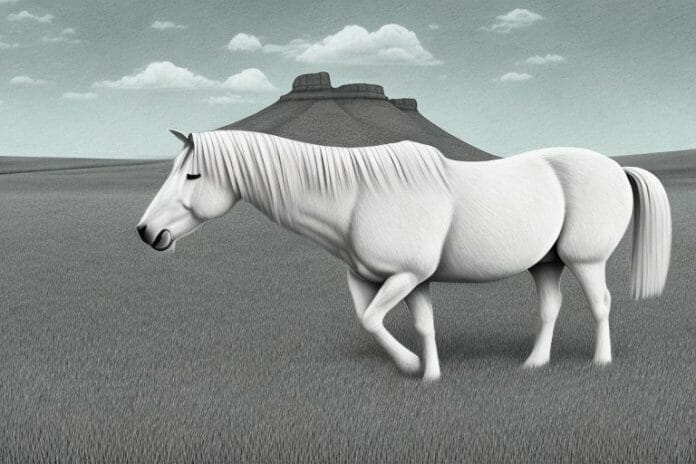 A haflinger horse in a rural setting in south africa