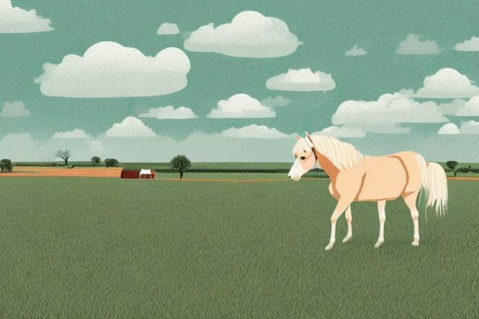 A haflinger horse in a rural landscape in middelburg