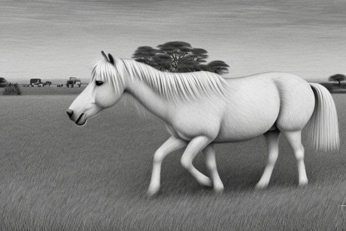 A haflinger horse in a rural setting in hazyview