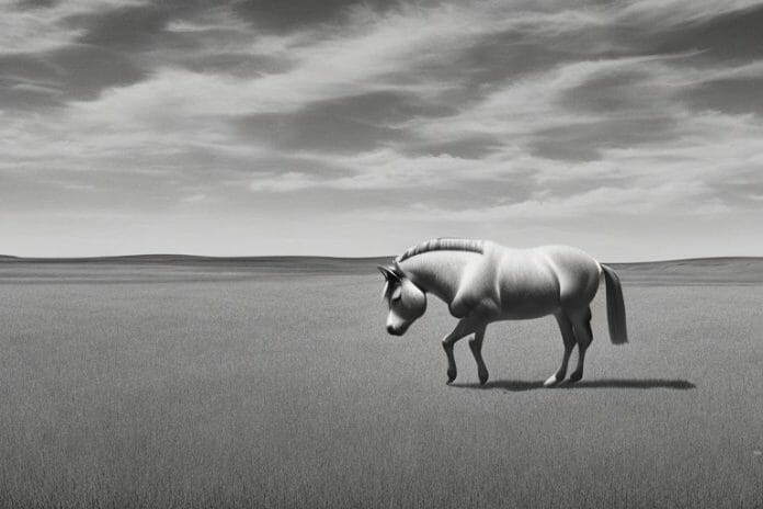 A haflinger horse in a rural setting in the northern cape