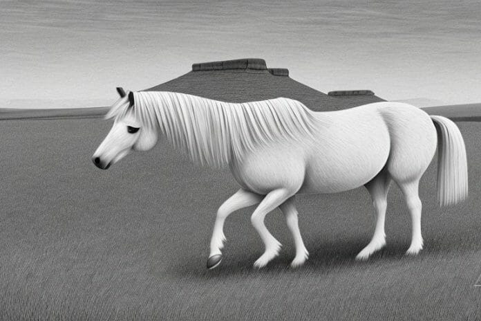 A haflinger horse in a rural setting in kimberley