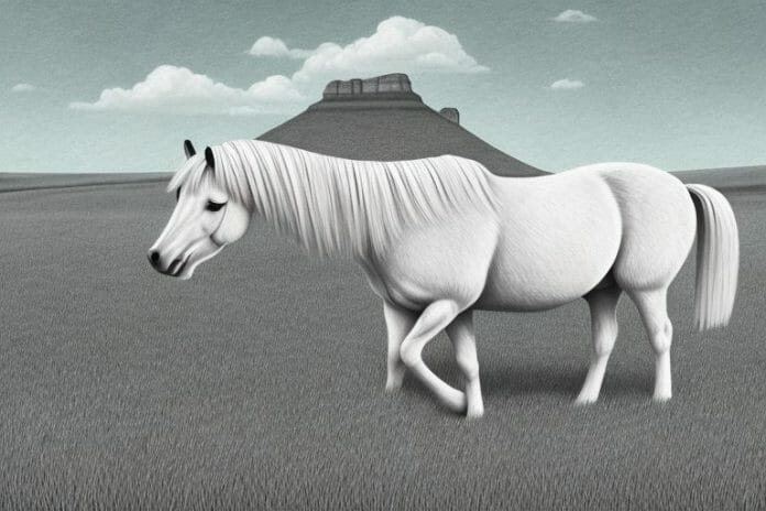 A haflinger horse in a rural setting in south africa