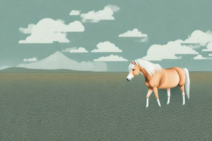 A haflinger horse in a rural south african landscape