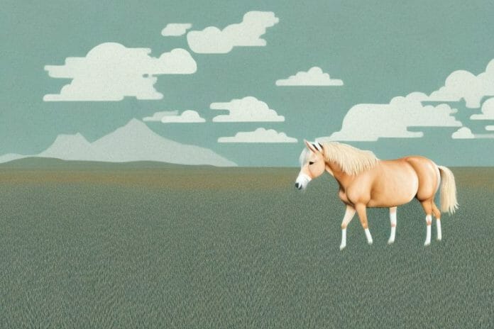 A haflinger horse in a rural south african landscape