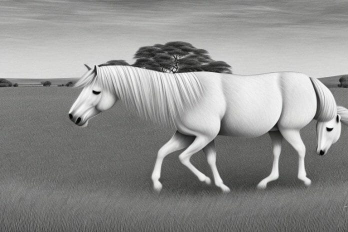 A haflinger horse in a rural setting in south africa