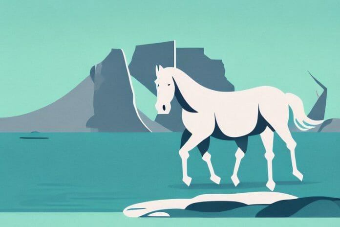 A fjord horse in its natural environment in durban