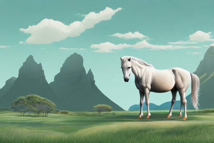 A fjord horse in a rural landscape near port shepstone