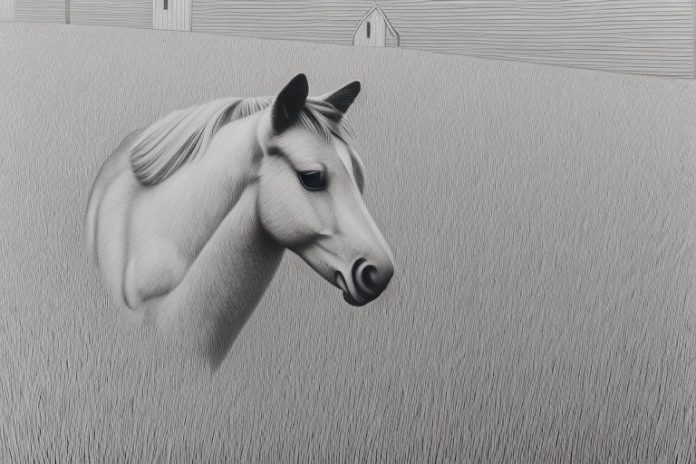 A haflinger horse in a rural setting in east london