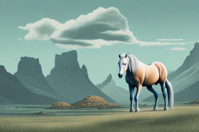 A fjord horse in a rural south african landscape