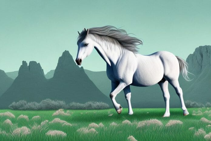 A fjord horse in a field in knysna