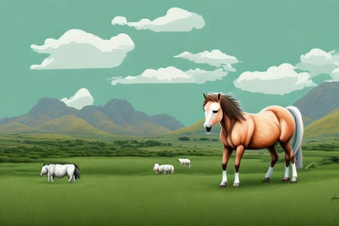 A connemara pony in a rural landscape in kwamashu